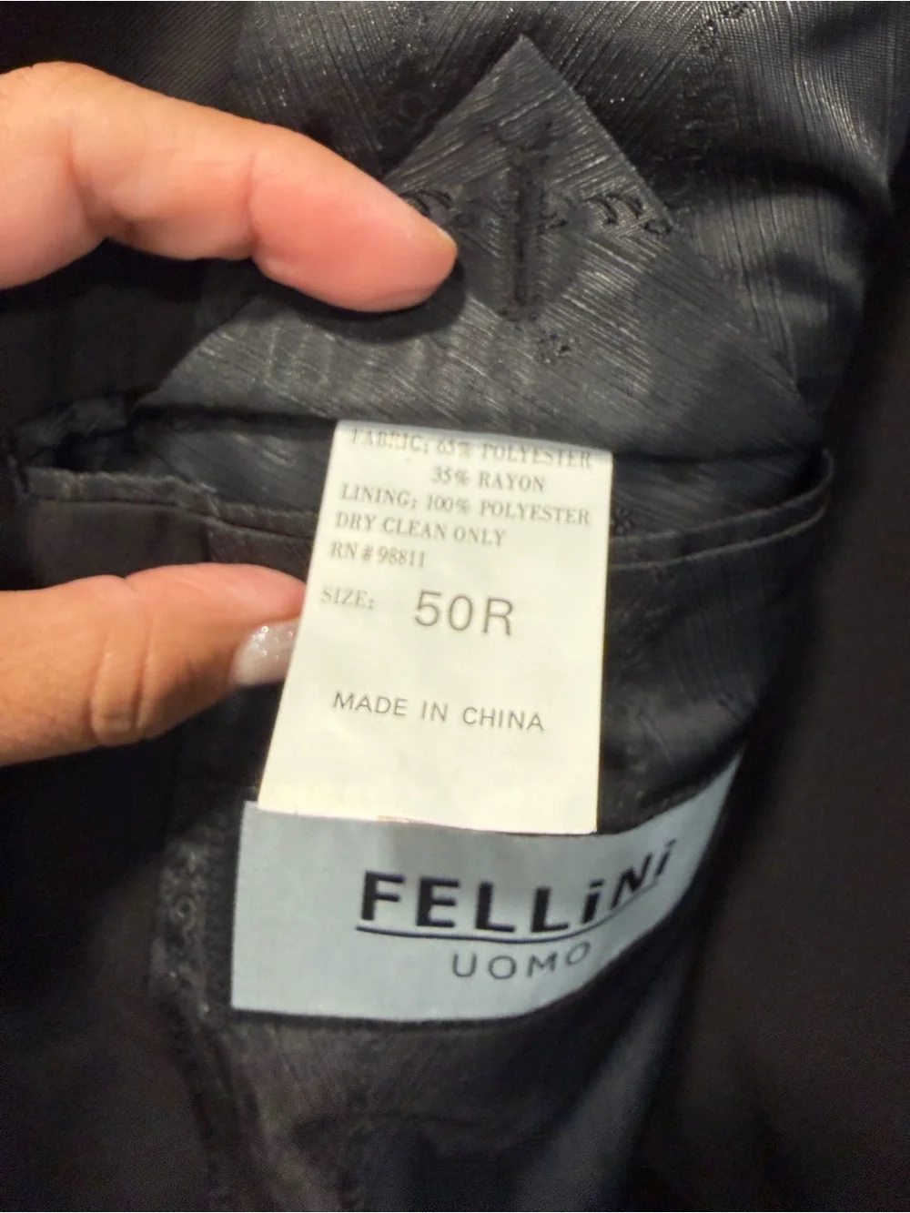 Fellini uomo elegant black